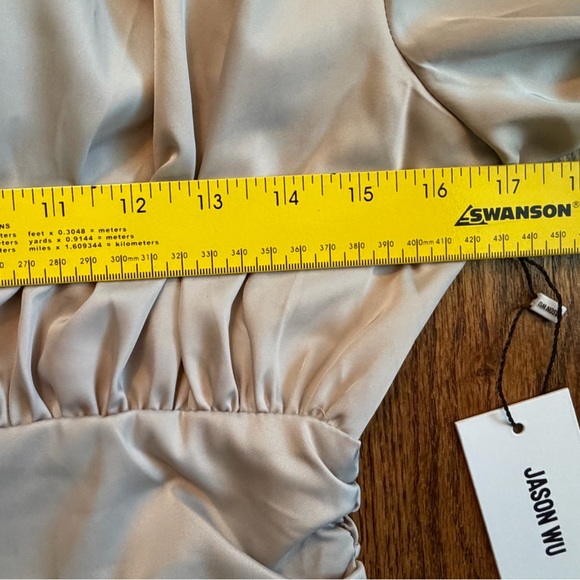 Jason Wu Peplum Ruffle Blouse – Gray Silver – Size S – NWT - Picture 10 of 10